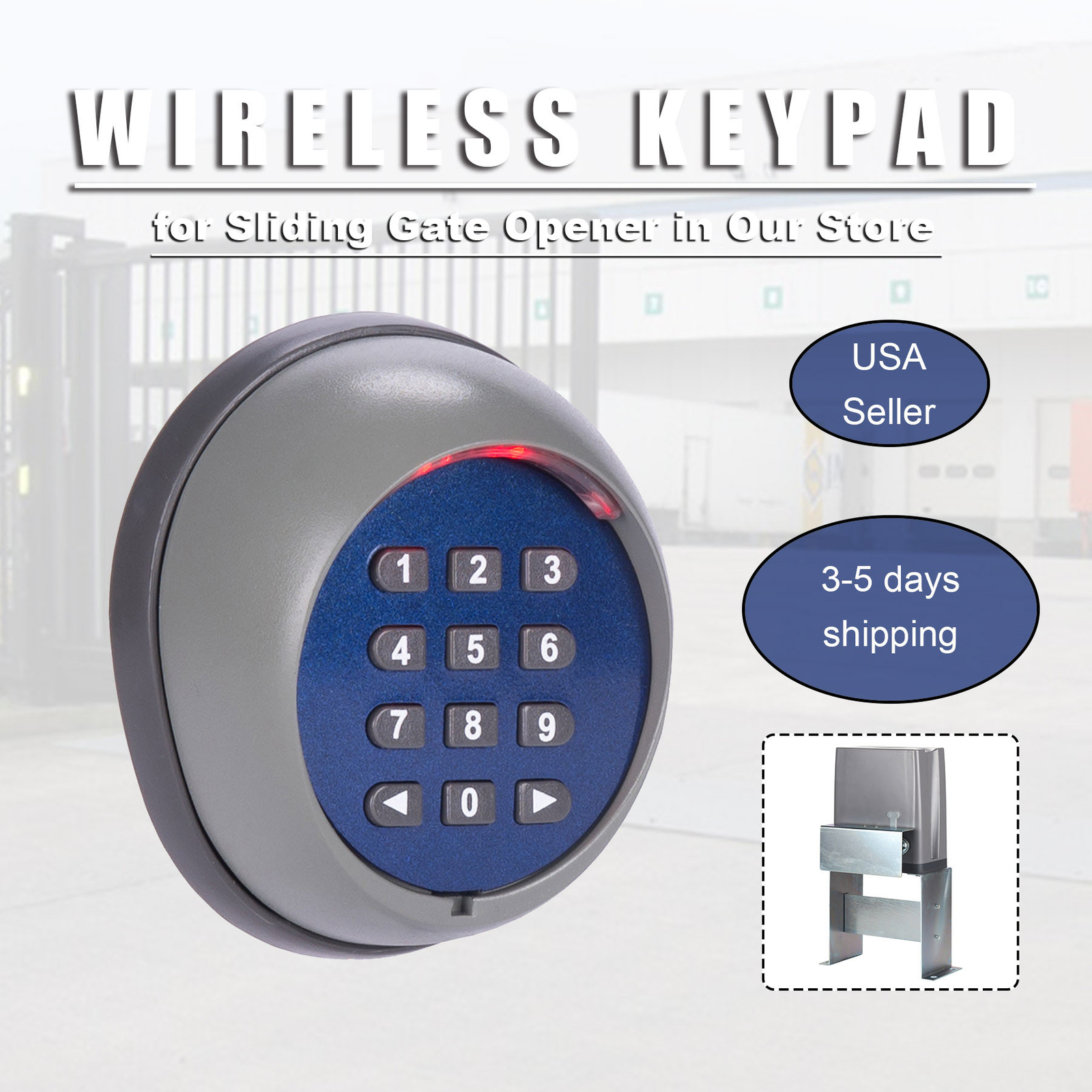 CO-Z Wireless Keypad Remote Operator Panel for Automatic Sliding Gate Opener