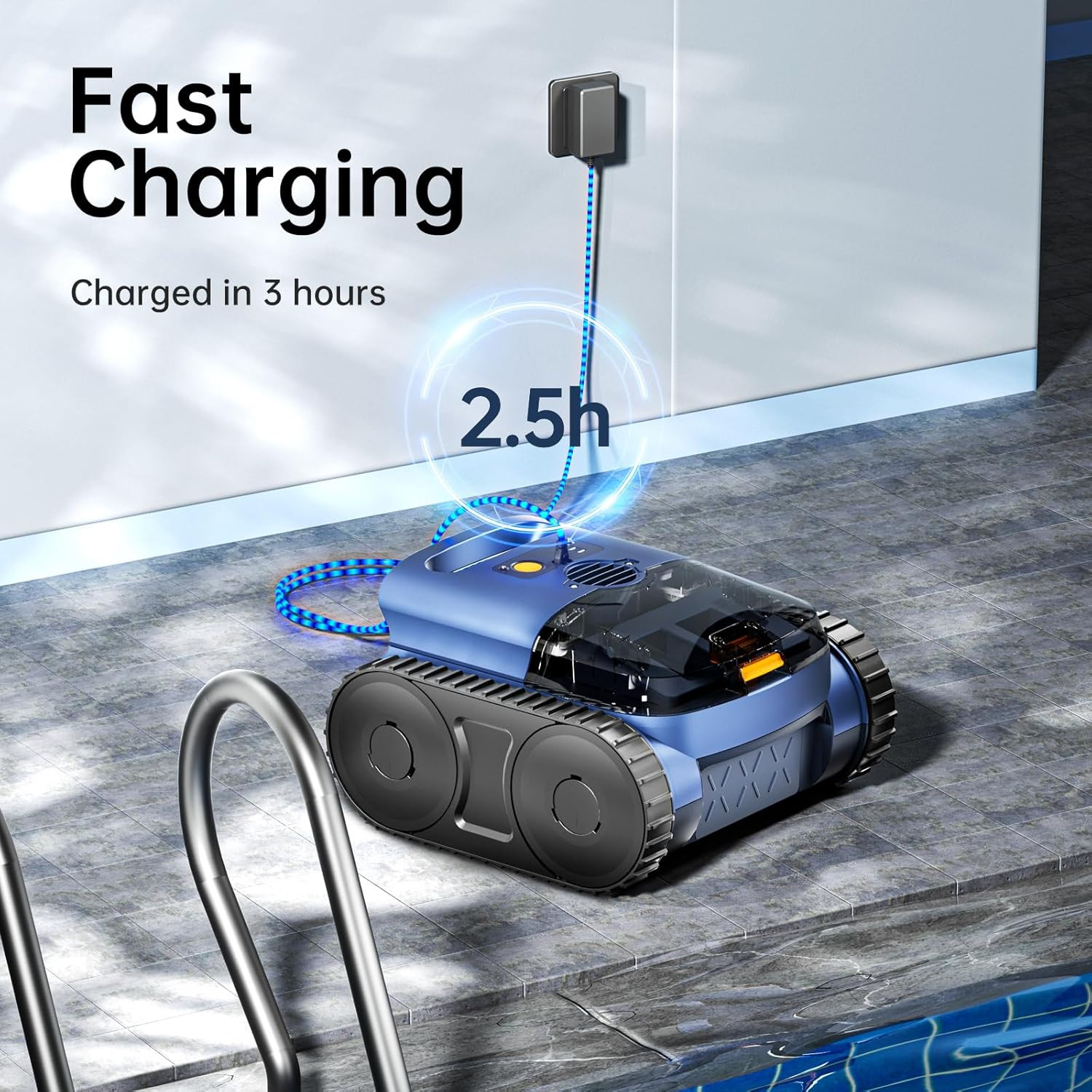 Pool Cleaner Robot Automatic Pool Vacuum Wall Climbing Pool Cleaner for Pools