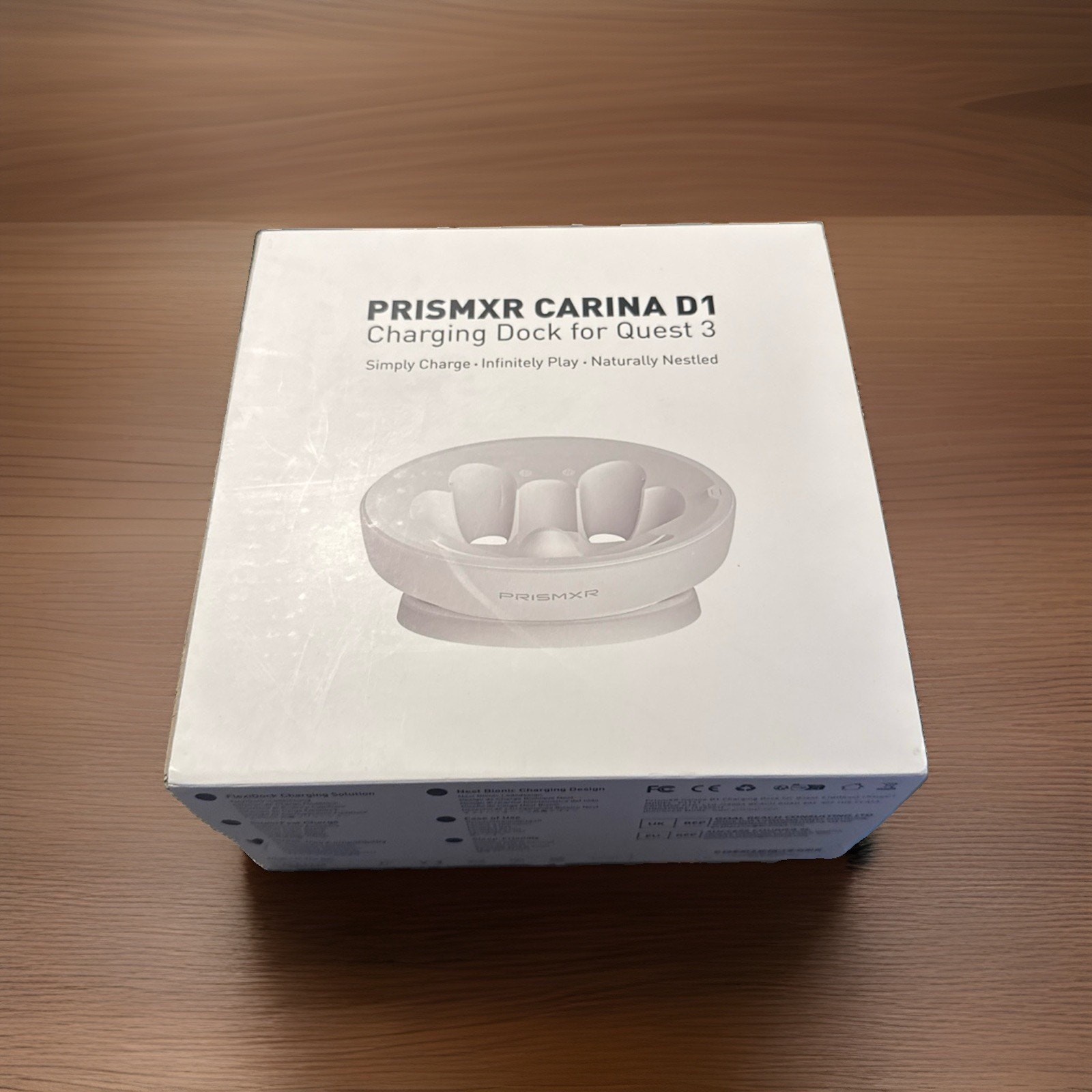 PRISMXR Carina D1 Charging Dock for Meta Quest 3 White USB-C Indicator