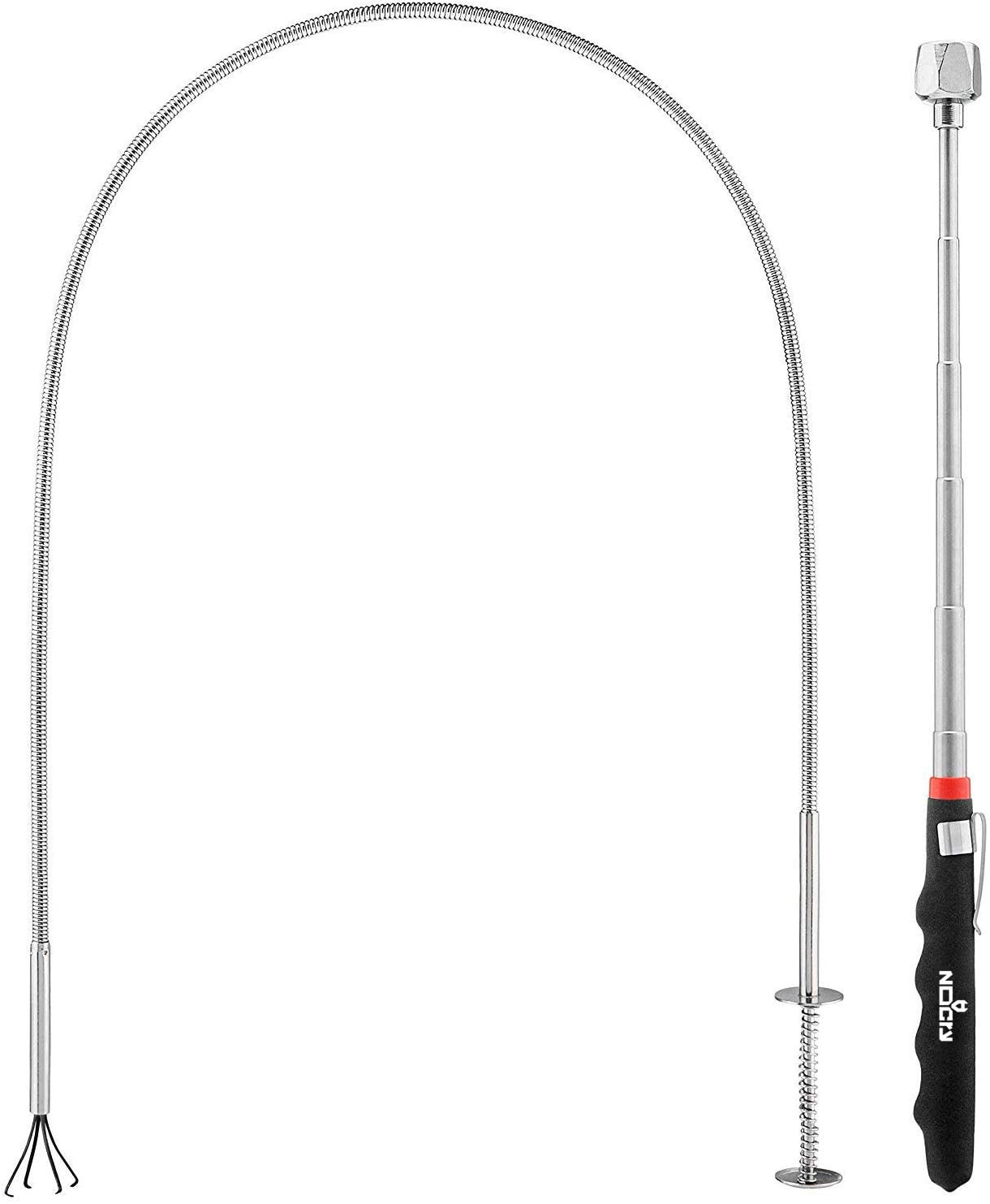 Premium Magnetic Pick up Tool Set — 36In Flexible Claw Grabber Pickup Tool & Tel