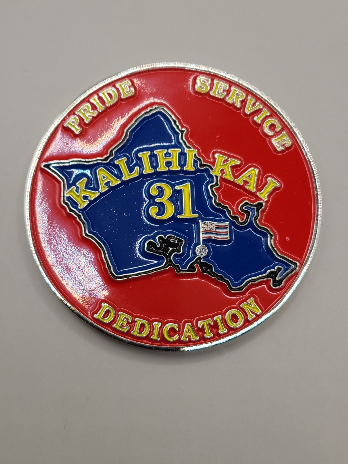 Kalihi Kai Honolulu Fire Dept Challenge Coin 2" Diameter