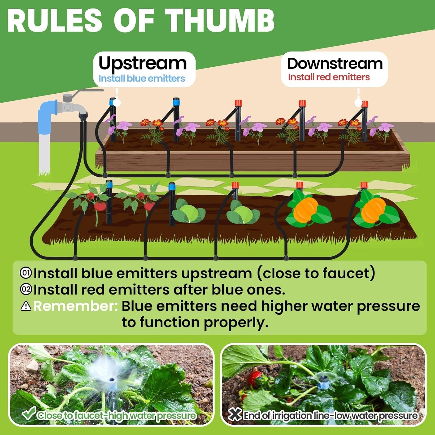 Customizable 110ft Garden Drip System for Efficient Plant Care & Hydration