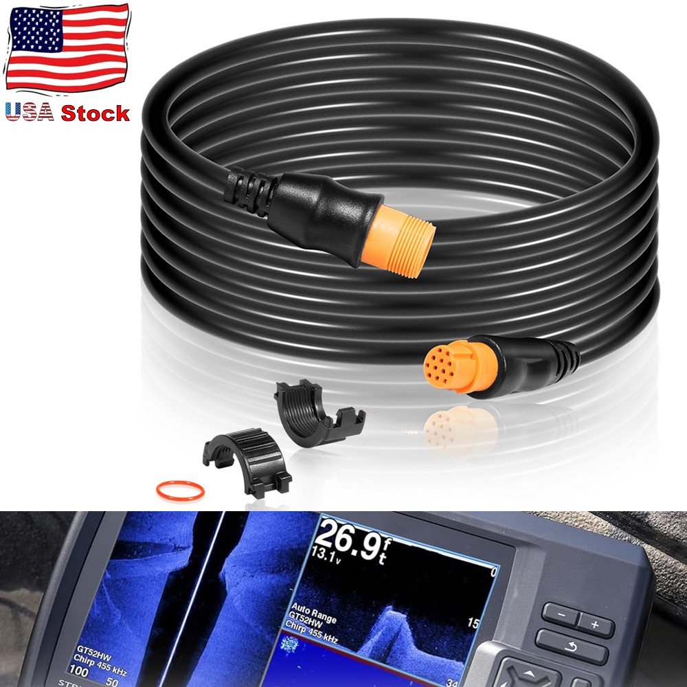 for Garmin ECHOMAP GPSMAP Series 12Pin 10' Extension Cable with XID 010-11617-32