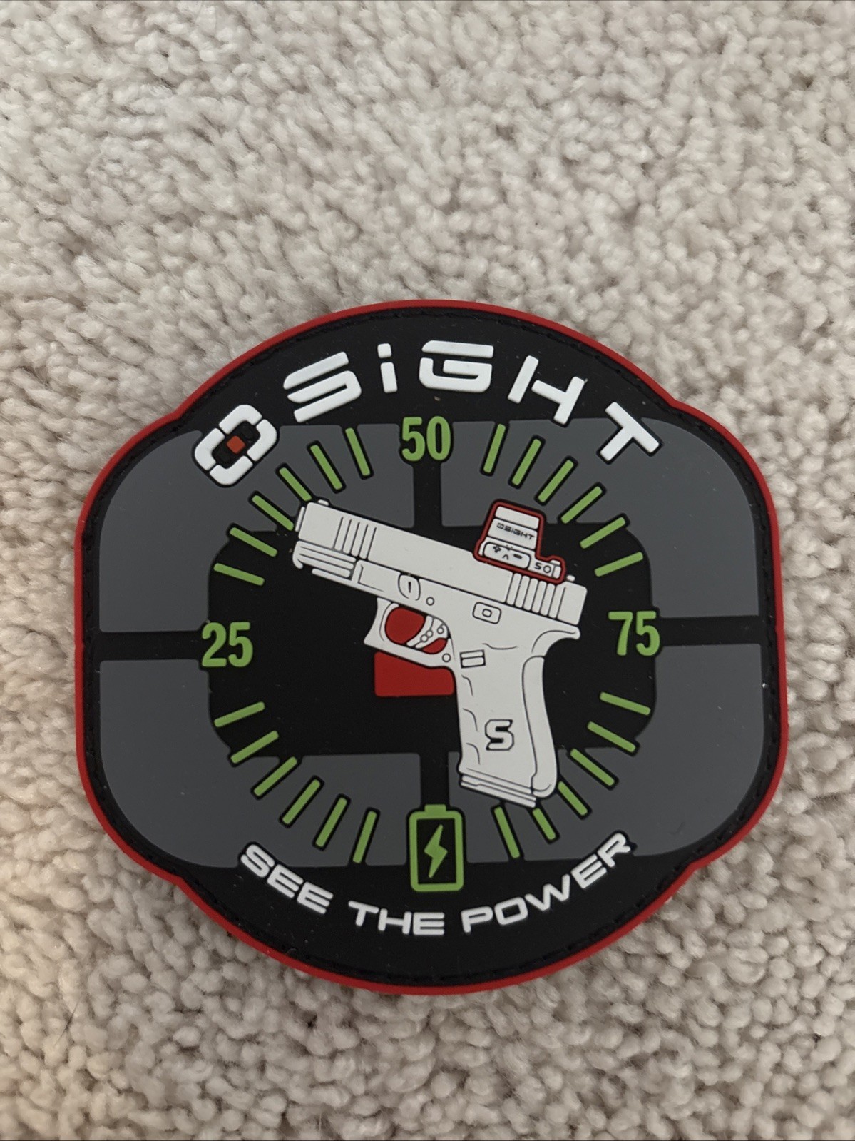 OSIGHT PVC Tactical Patch Black Green White Red Shot Show 2025 Logo Durable