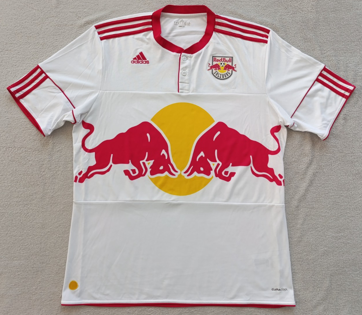 Red Bull Salzburg 2010 - 2012 White Adidas Home Football Soccer shirt size 2XL