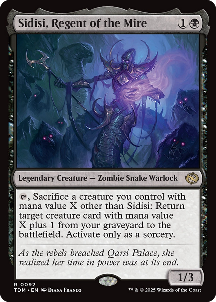 x1 Sidisi, Regent of the Mire TDM Tarkir Dragonstorm MTG 92 RARE M/NM 1x