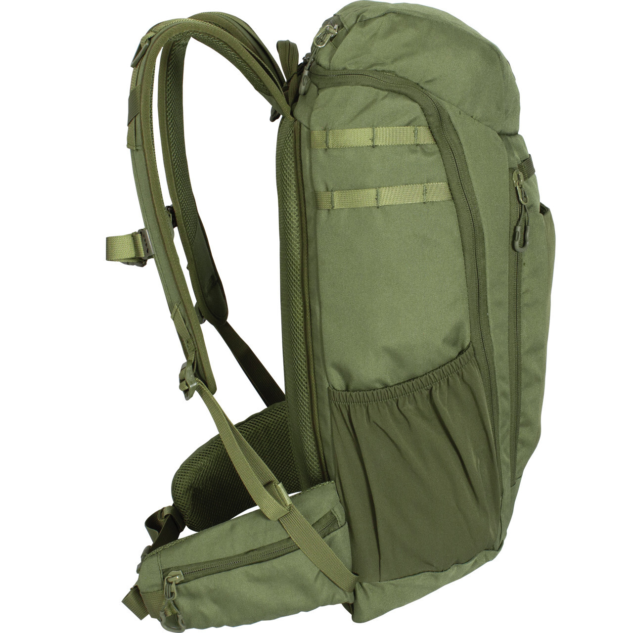 FHIOR Tactical Backpack 30L Green w/Large Main Compartment Adjustable Straps