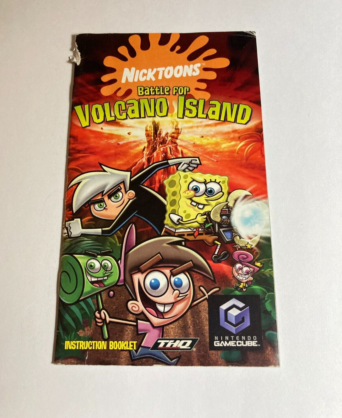 Nicktoons Battle for Volcano Island GameCube Manual ONLY