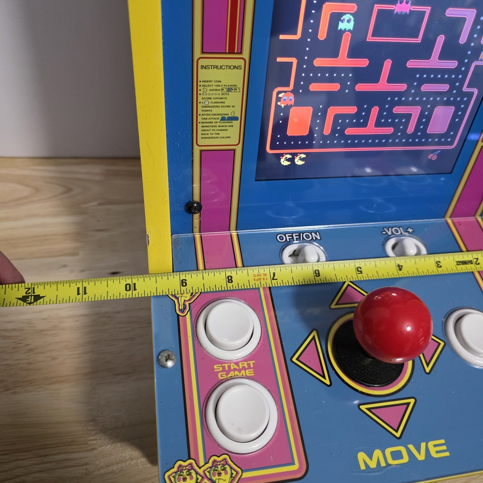 Arcade1Up Ms Pac-Man Countercade Mini Arcade Machine Tested Working Retro