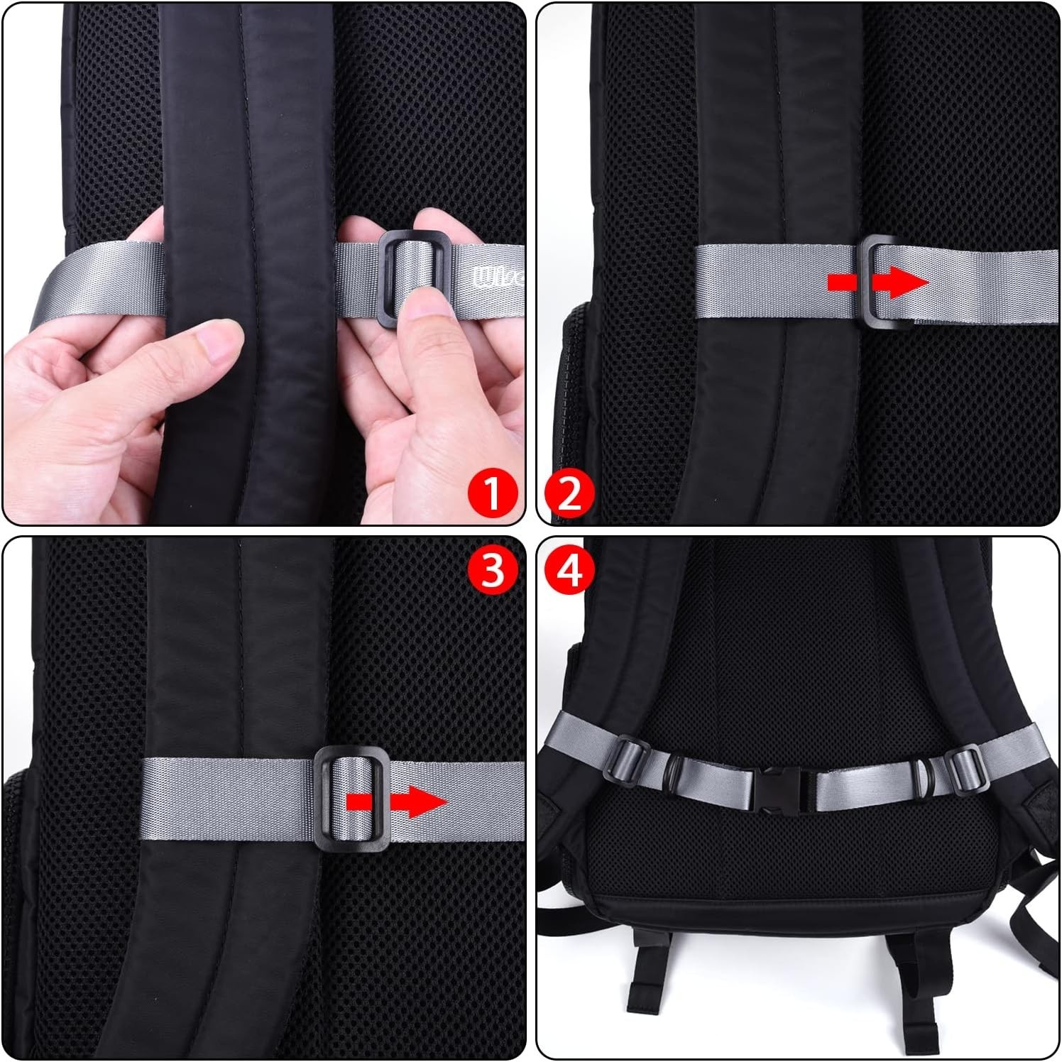 Hands-Free Adjustable Backpack Chest Strap with Durable Quick Release Buckle