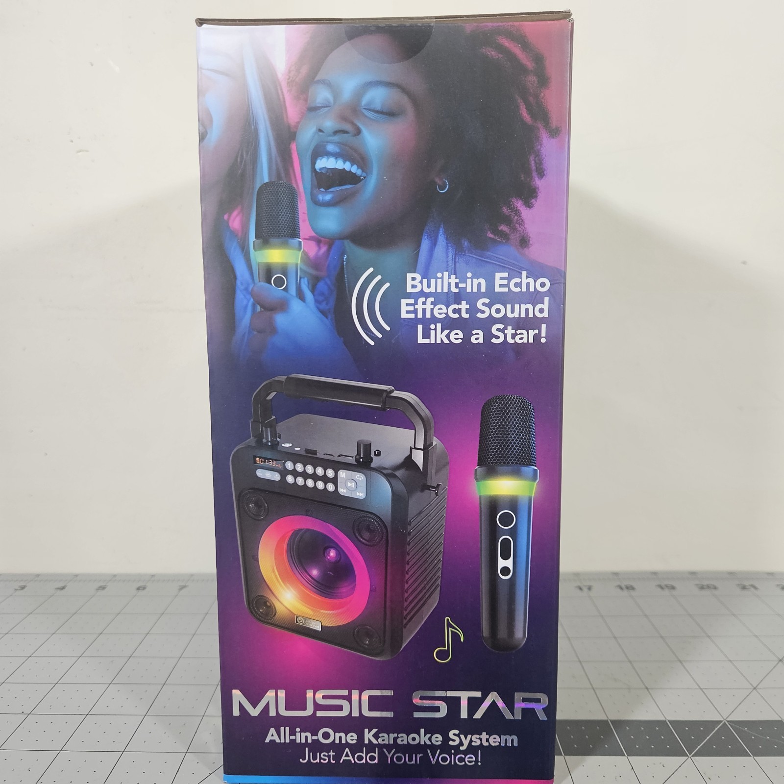 Lifestyle Advanced Wireless Bluetooth Karaoke System w/Mic, LED Lights