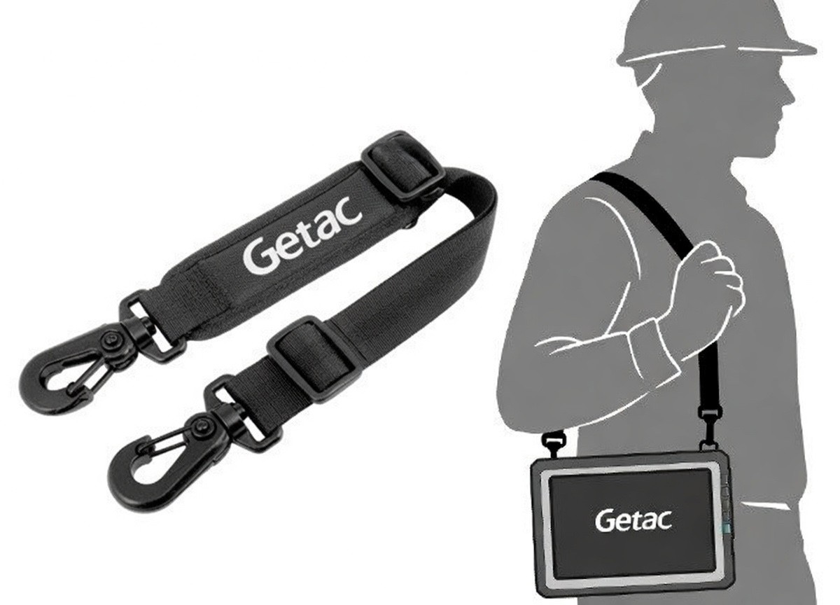 Getac Shoulder Strap for Getac F110 & V110 Computers GMS2X4 Black 2-Point Carry