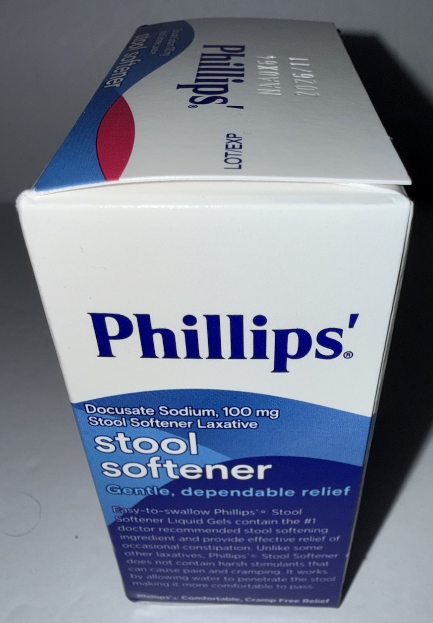 Phillips Stool Softener Gentle Dependable Relief 30 Liquid Gels