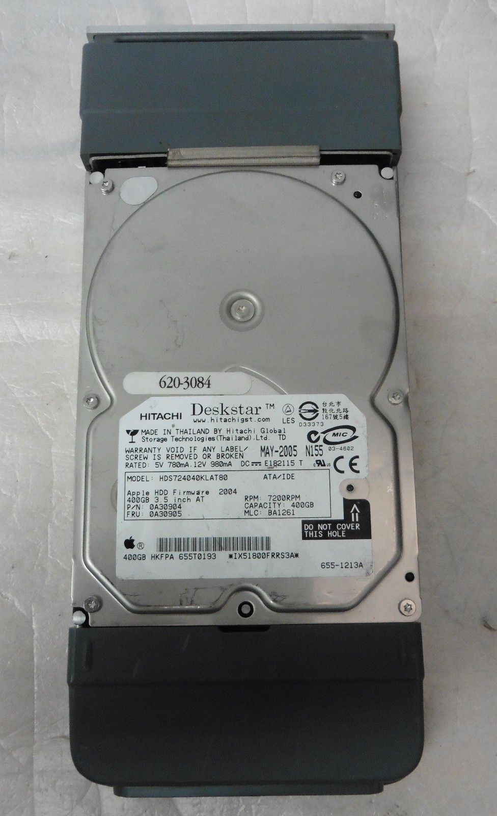 Apple XServe RAID Hitachi  HDS724040KLAT80 400GB HD ATA/IDE 0A30904 with tray
