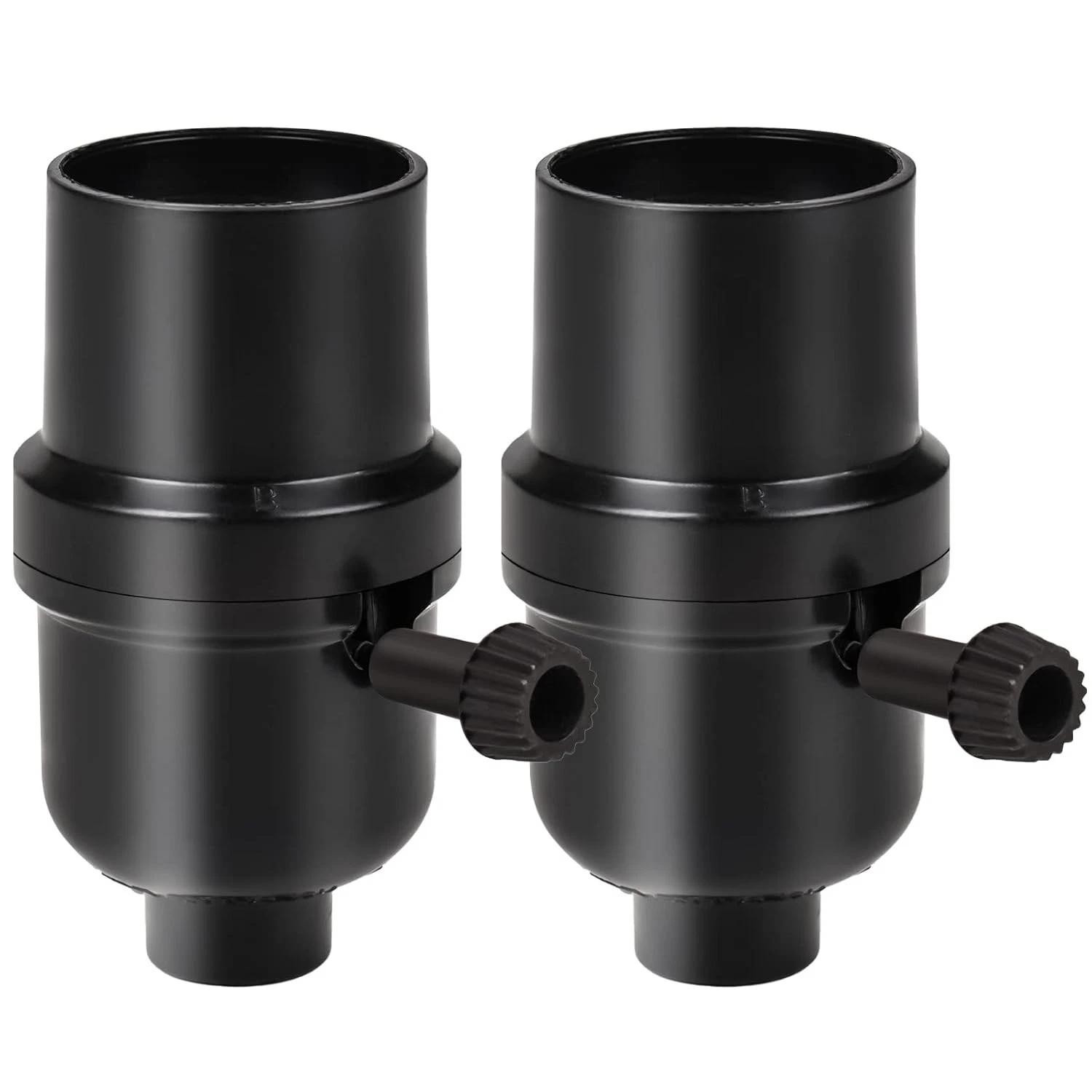 2 Pack 3-way Lamp Socket Replacement E26 Base – Ul Listed Turn Knob Low-med-high
