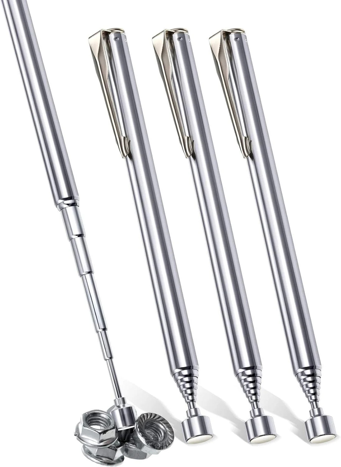 4 Pieces Telescoping Magnetic Pick up Tool Grabbers Reacher Tools with P