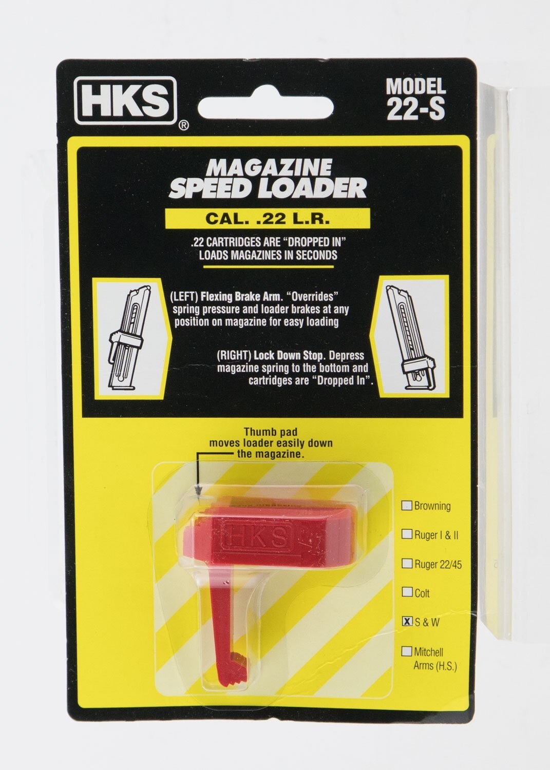 HKS Magazine Speed Loader 22-S 22S Fits Smith & Wesson S&W SAME DAY SHIPPING