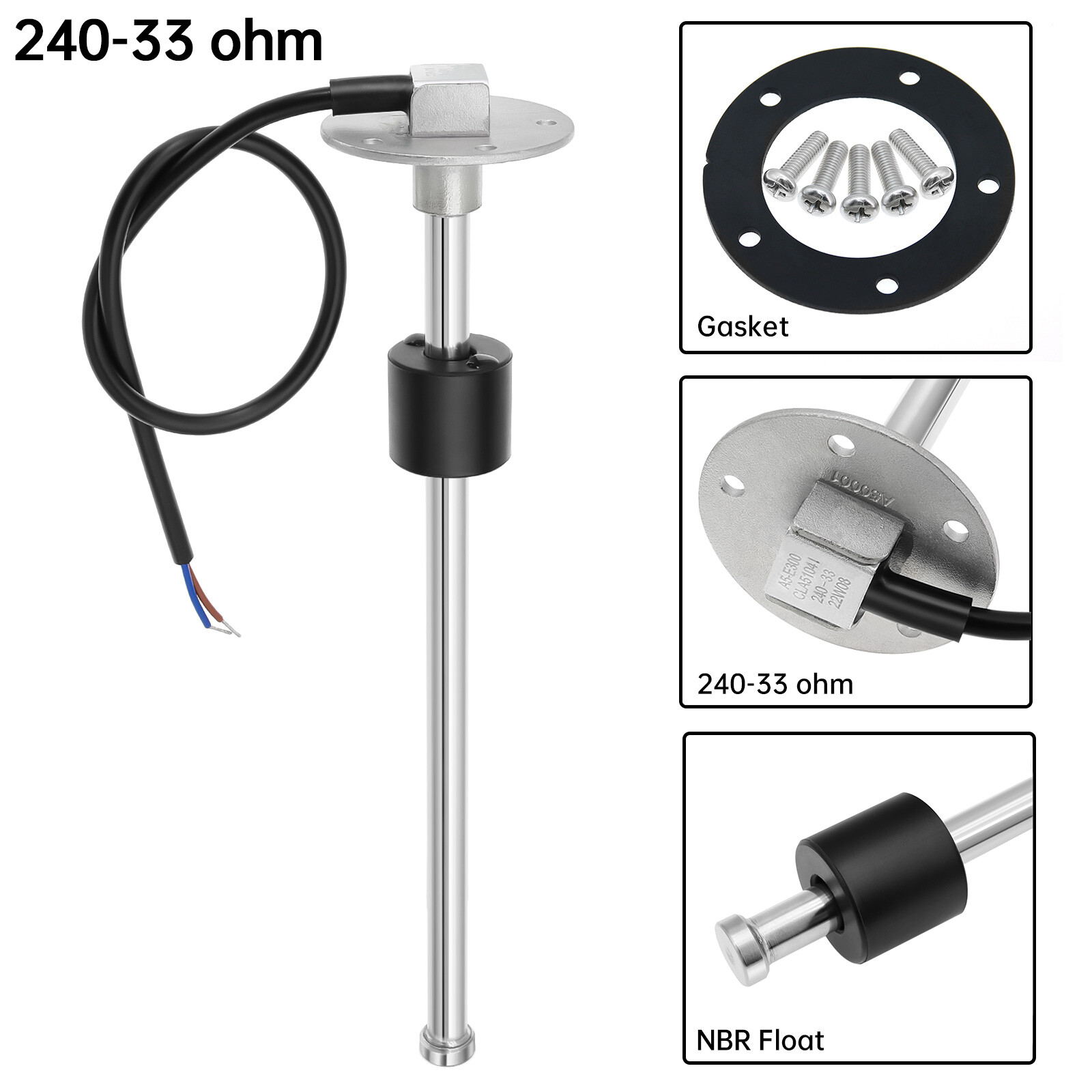 Marine Boat RV Truck Fuel Water Tank Level Sensor Sender Sending Unit 240-33ohms