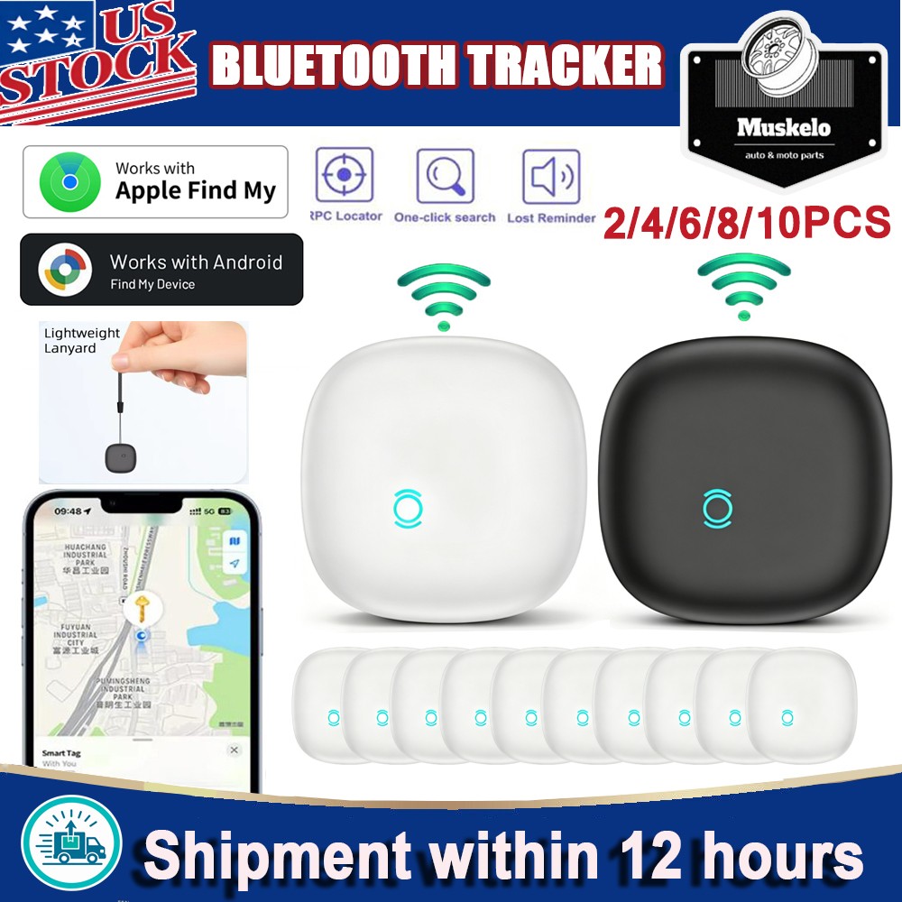 10X Bluetooth Airtag Tracker for Android Apple Find My Key， Car,Wallet, Luggage