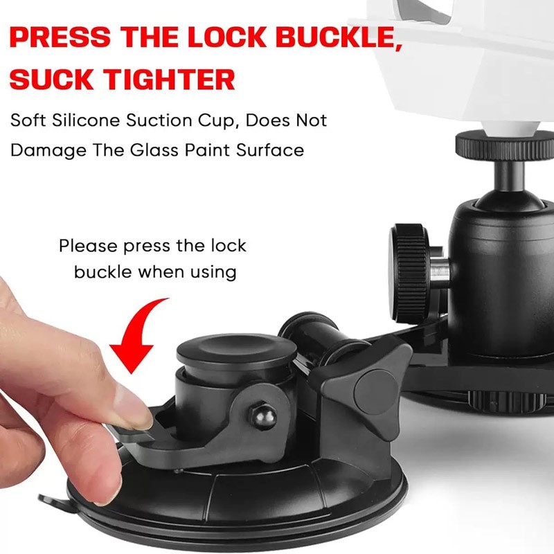 For Starlink Mini Roof Triangular Suction Cup Mount 360 Horizontal Adjustment