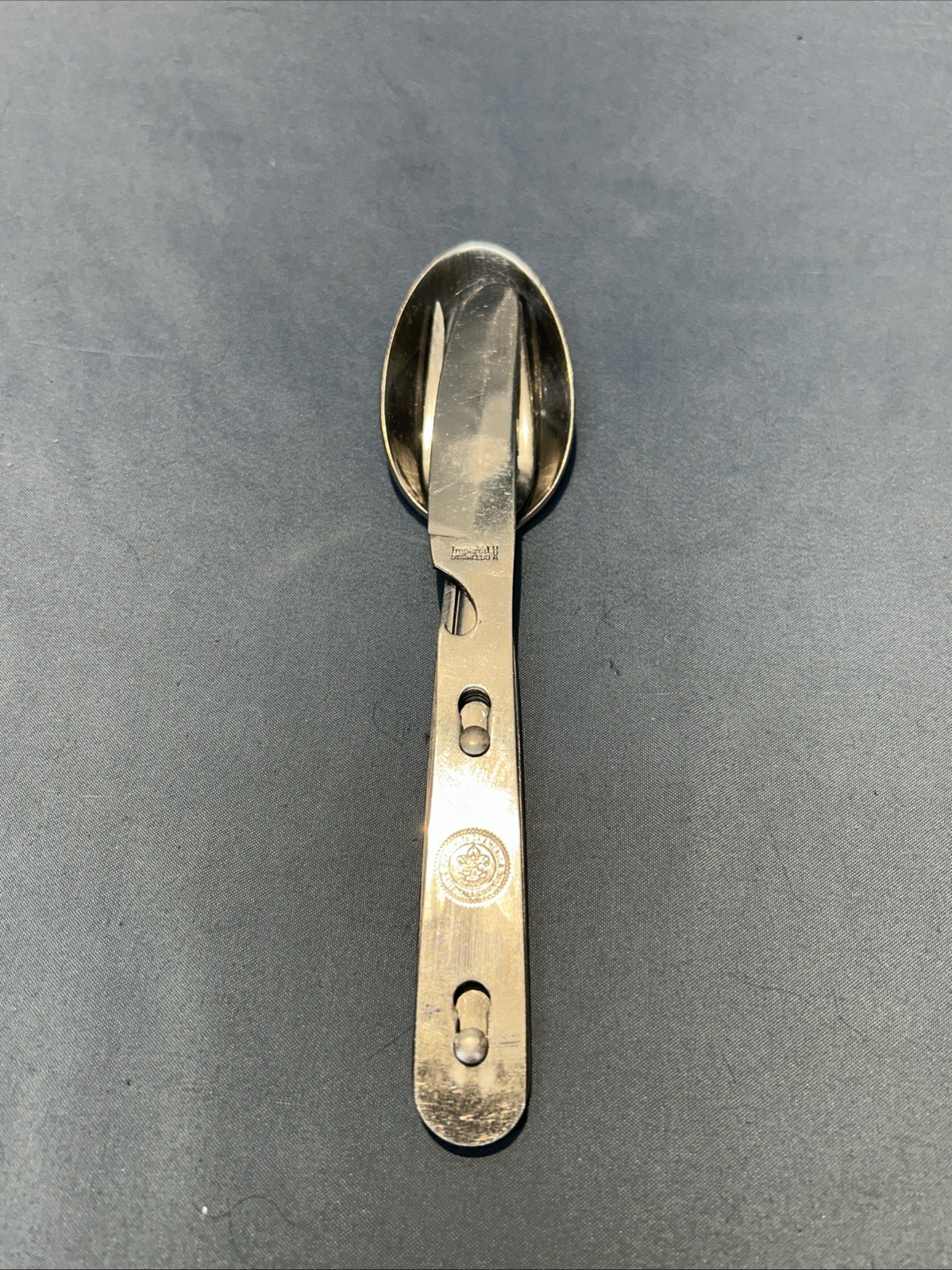 Vintage Imperial 3 Piece Boy Scouts Of America Stainless Steel Flatware Set