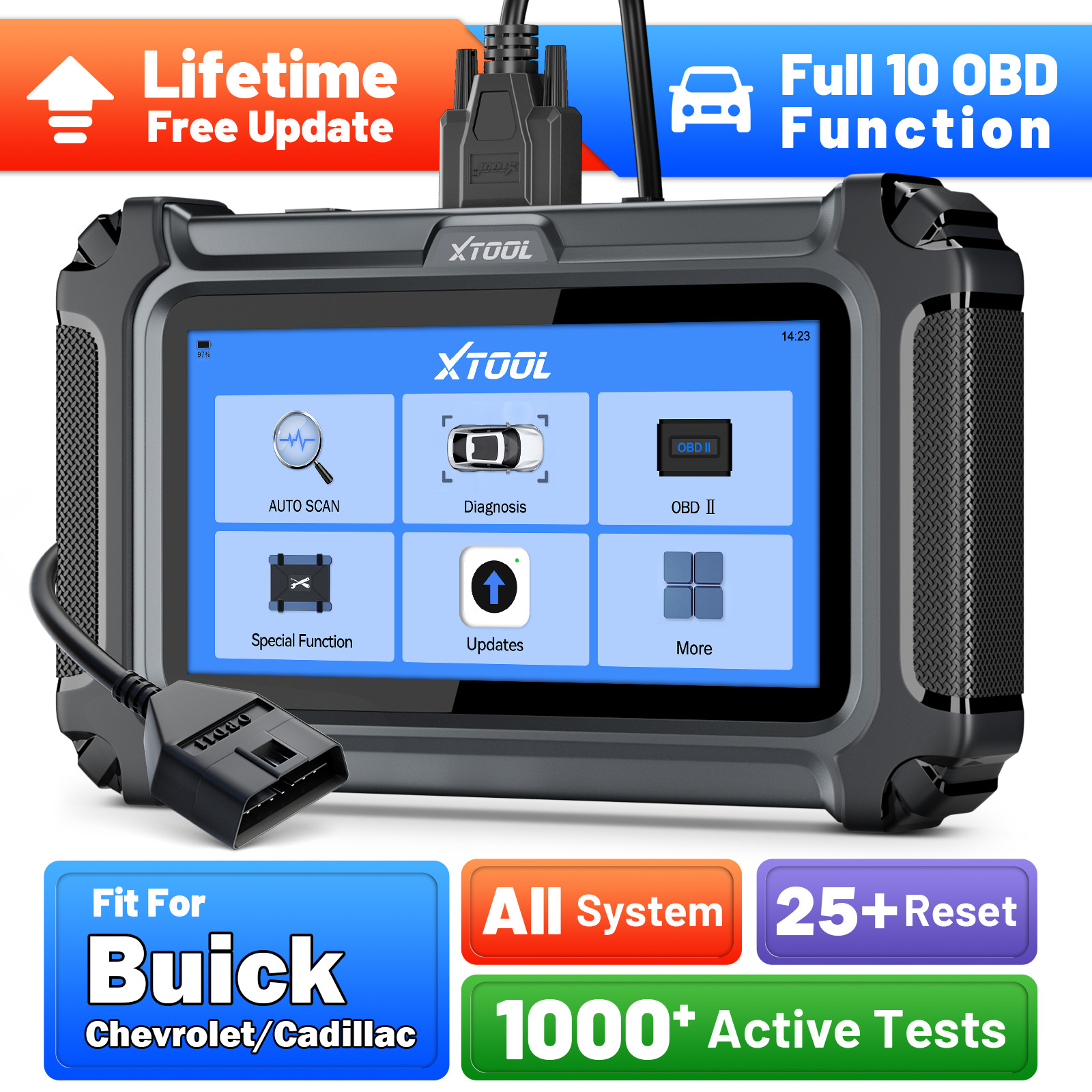 XTOOL IP500 For Buick/Chevy/GMC OBD2 Full System Bi-directional Diagnostic Tool