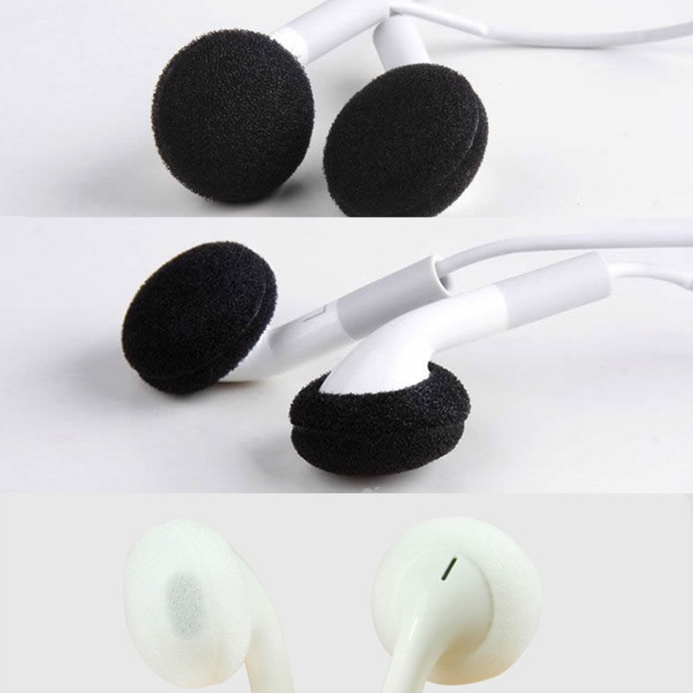 10Pcs Elastic Black Sponge Earphone Covers Durable Reusable Earbud Pads
