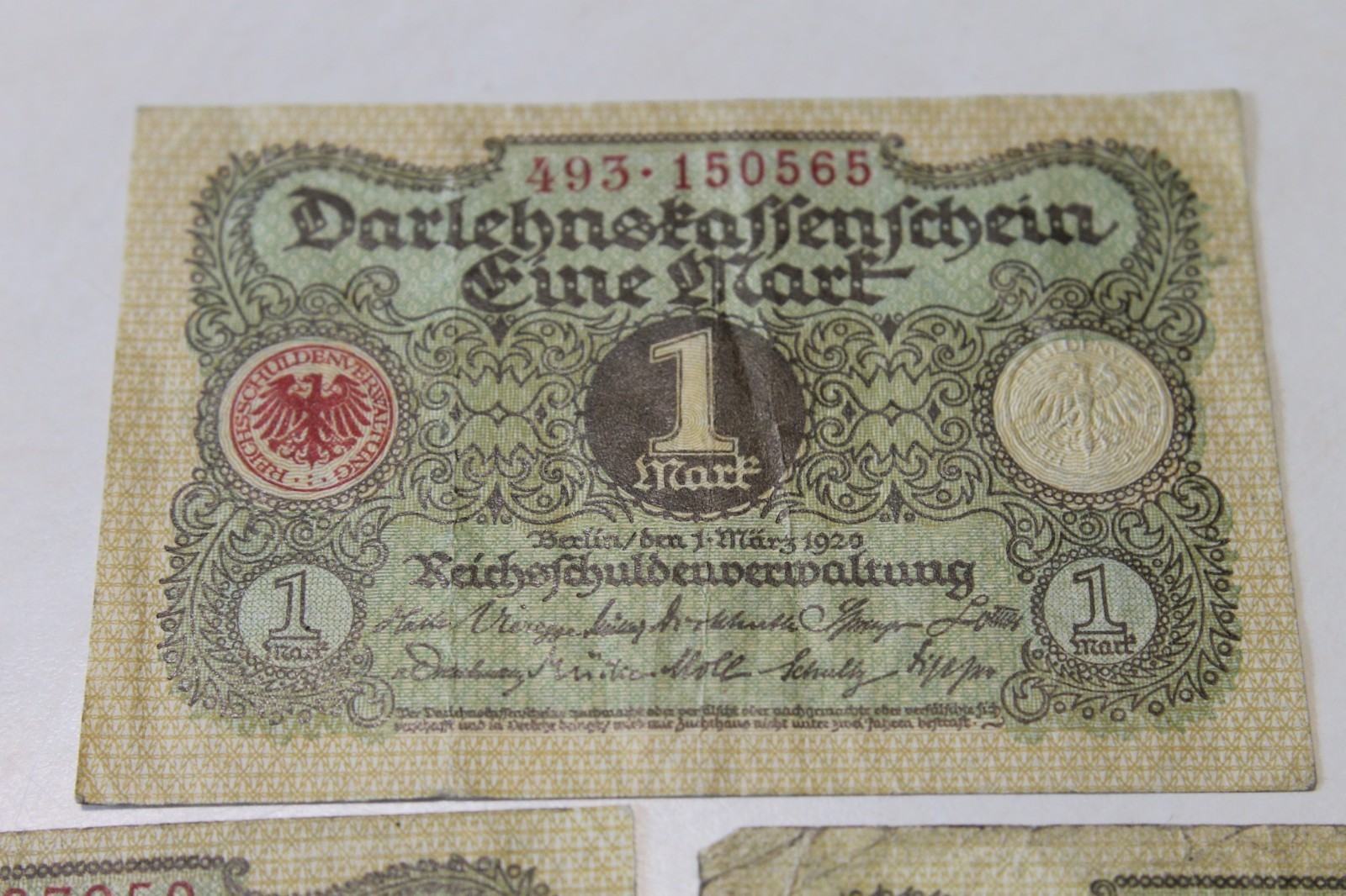 Currency - Germany banknote 1 Mark x3 - 1920