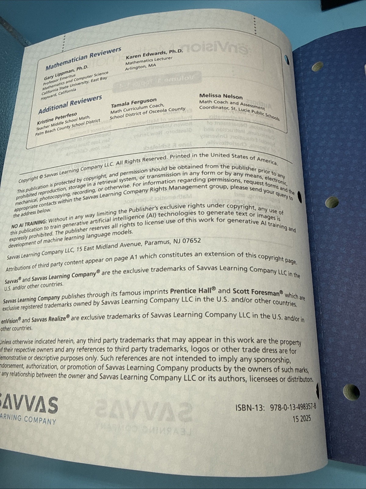 Savvas enVision Mathematics Grade 7 Student Volume 1 & 2 - 7th Grade Math NEW
