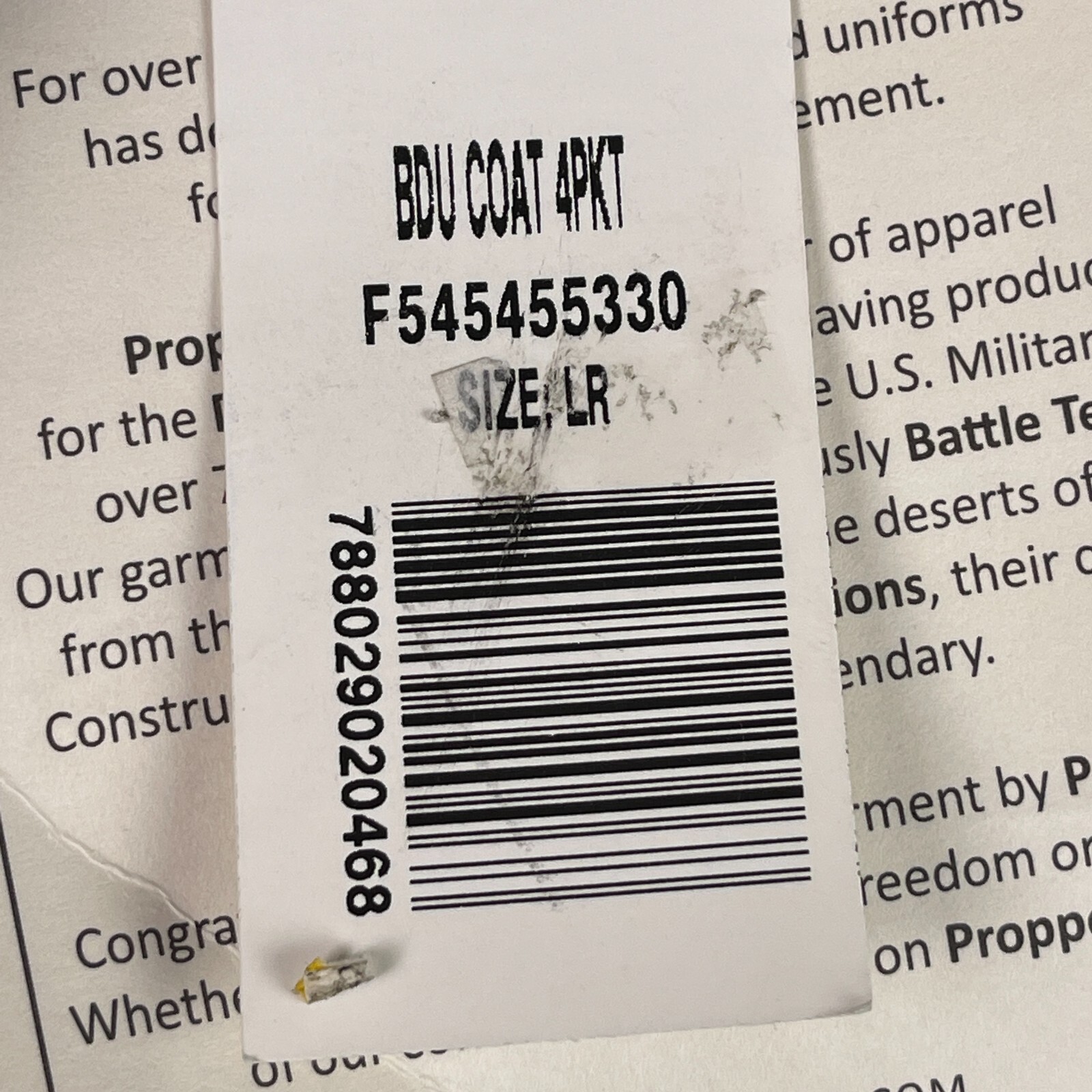 NEW BDU Propper Jacket - Olive - Large Regular