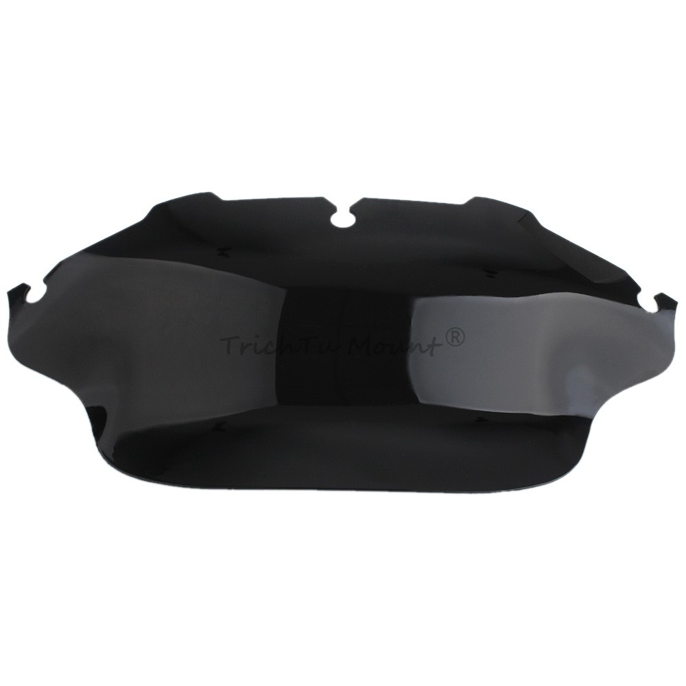 Black 8" Wave Windshield Windscreen For Harley Touring Electra Glide 1996–2013
