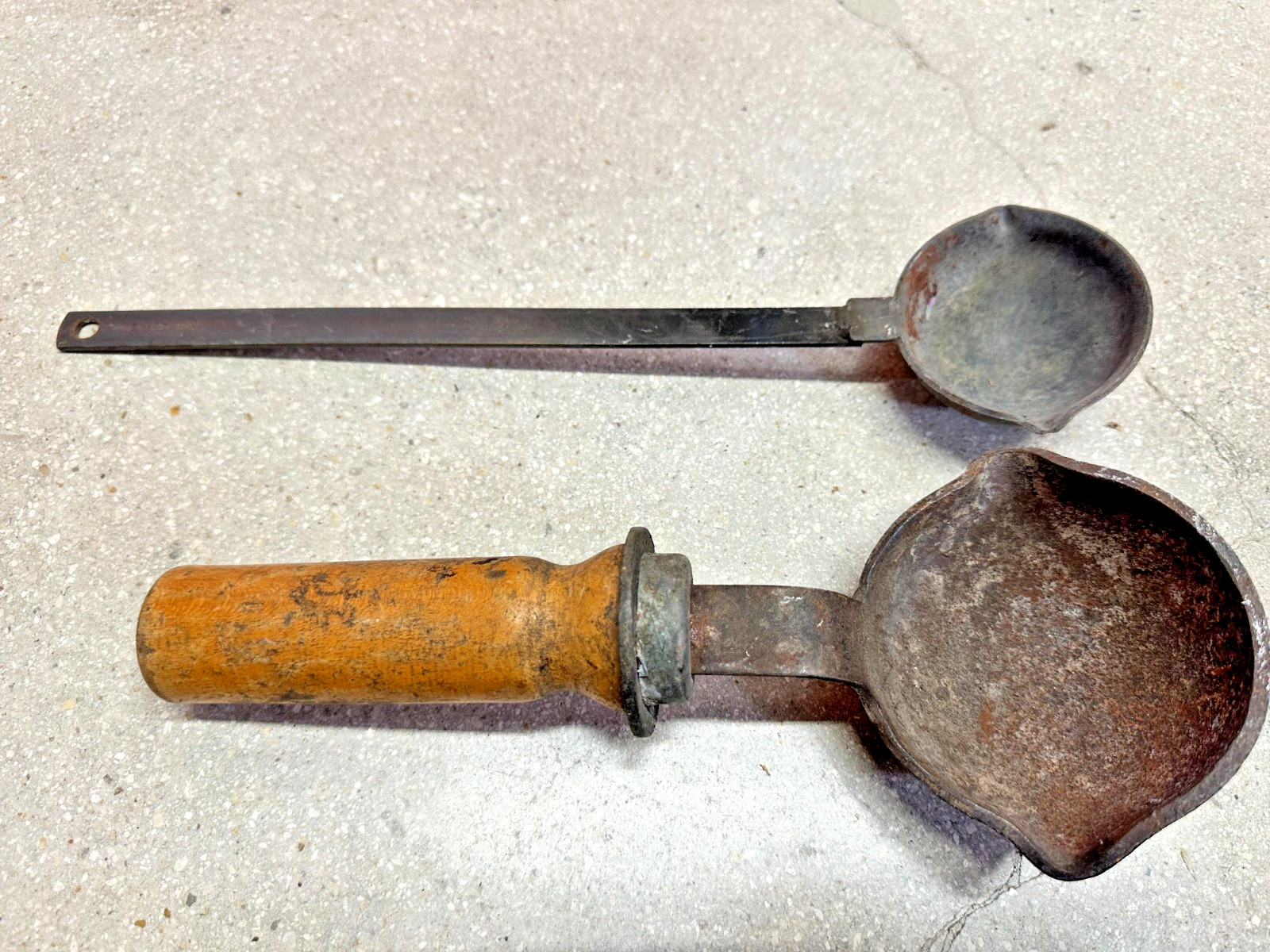 VINTAGE Bullet Mold Casting Tool Set Lead Ladles Dipper .45