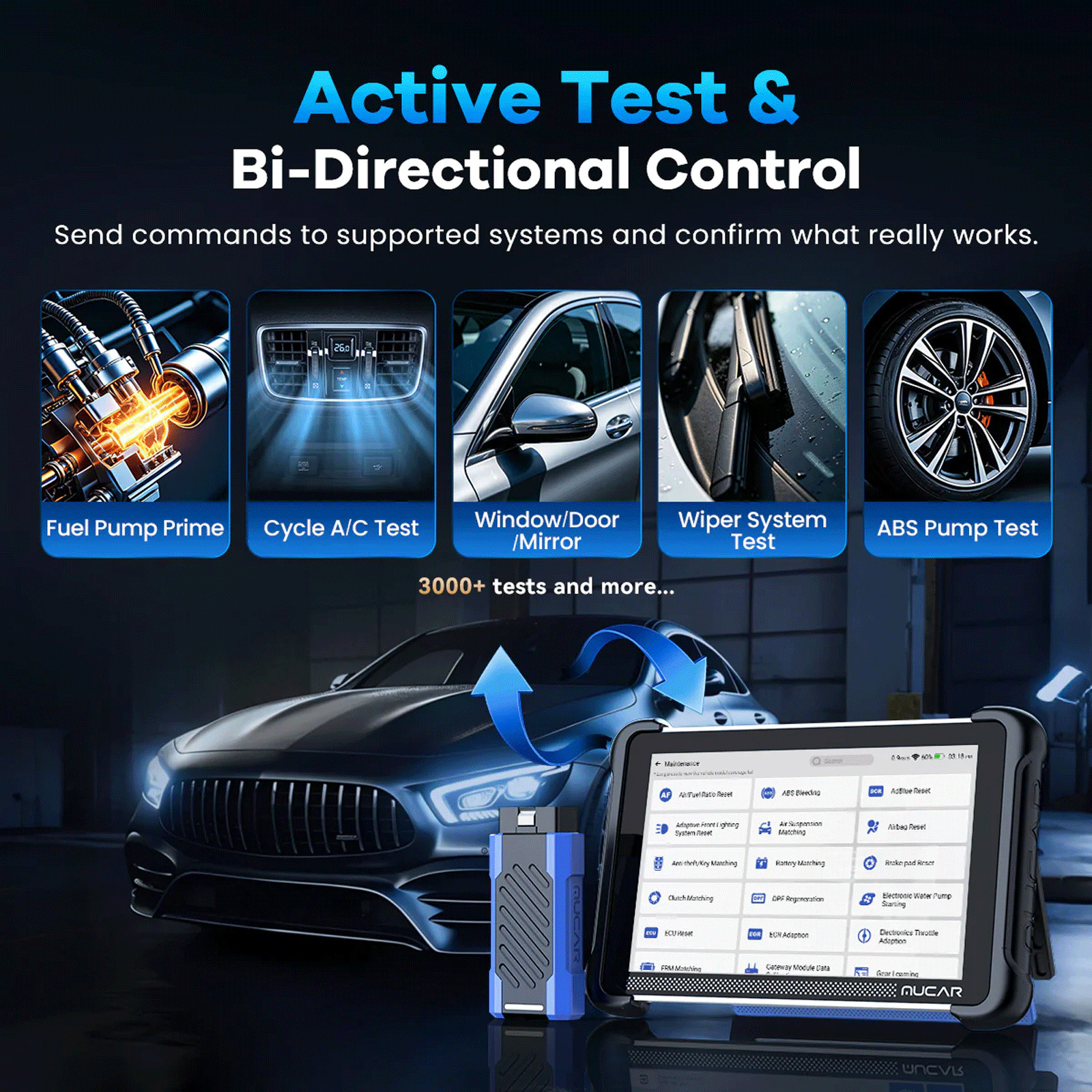 MUCAR 892BTPRO TPMS & Key Programmer Full Diagnostic Scanner Topology Map J2534