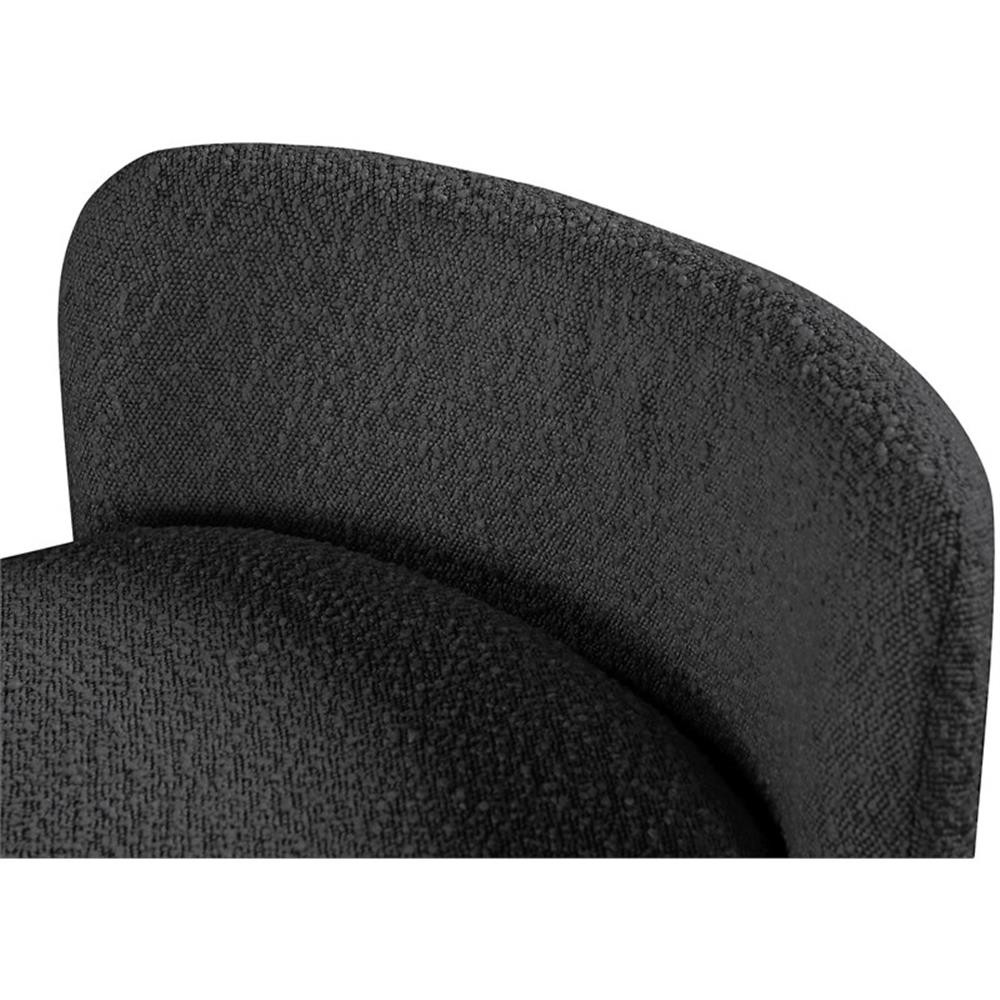 Meridian Furniture Peyton Black Boucle Fabric Bench