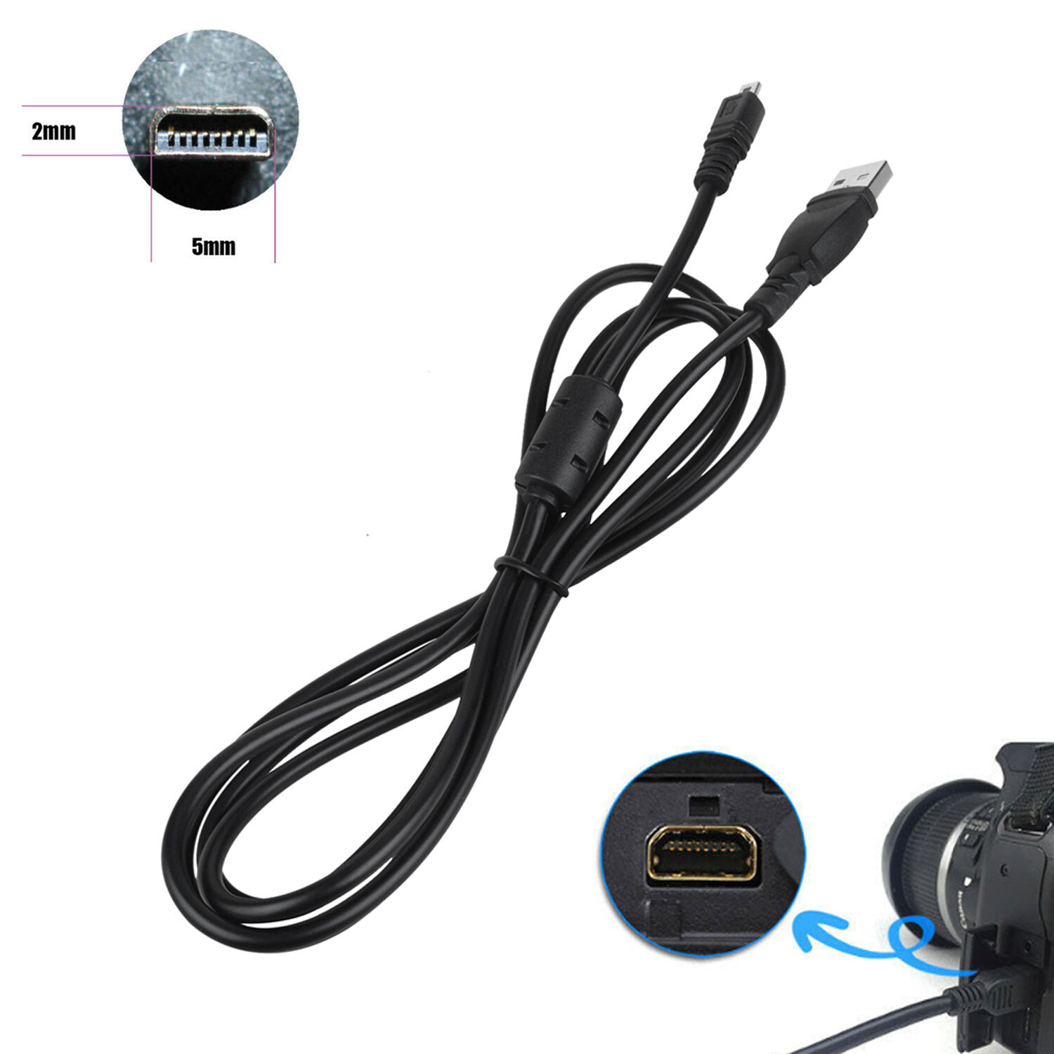 USB Data Sync Cable Cord For Sony Cybershot DSC-W730 DSC-W830 DSC-W710 DSC-S980