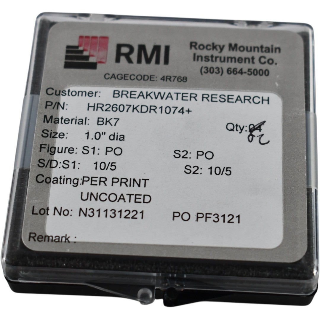 Pack of 2 NEW RMI HR2607KDR1074+ BK7 Optical Windows 1.0'' Dia