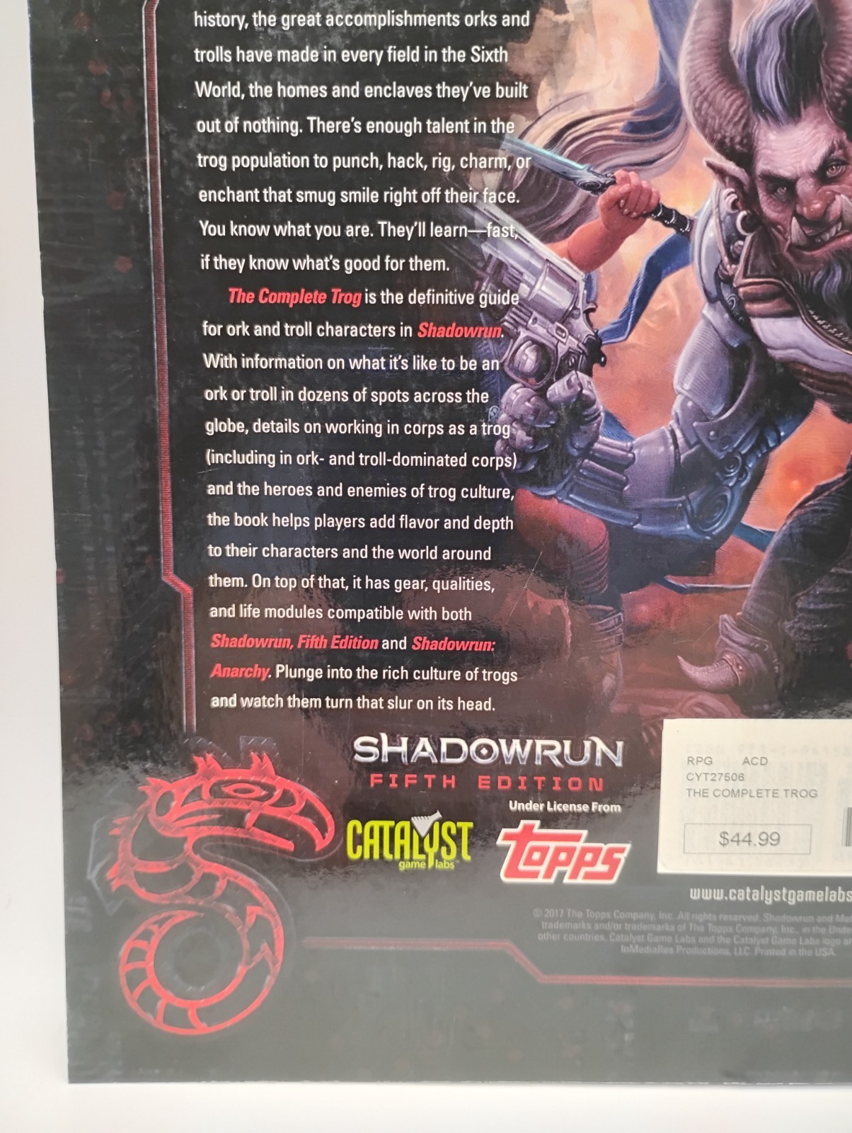 Shadowrun Fifth Edition - The Complete Trog - Runner Resources *NEW*