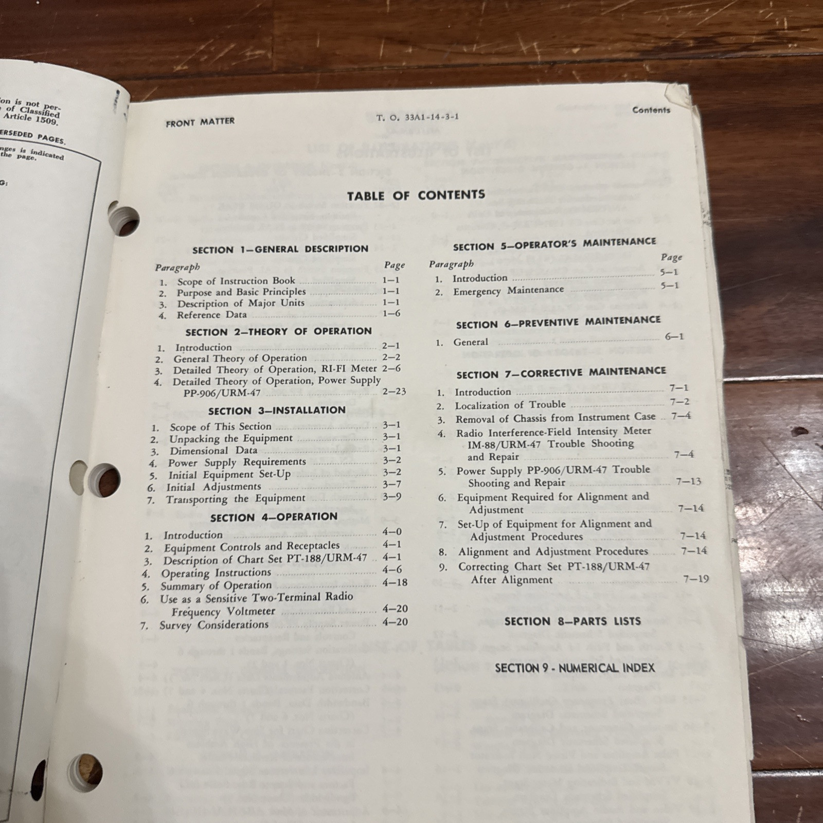 Radio Interference Measuring Set AN/URM-47 Air Force Technical Manual 1955