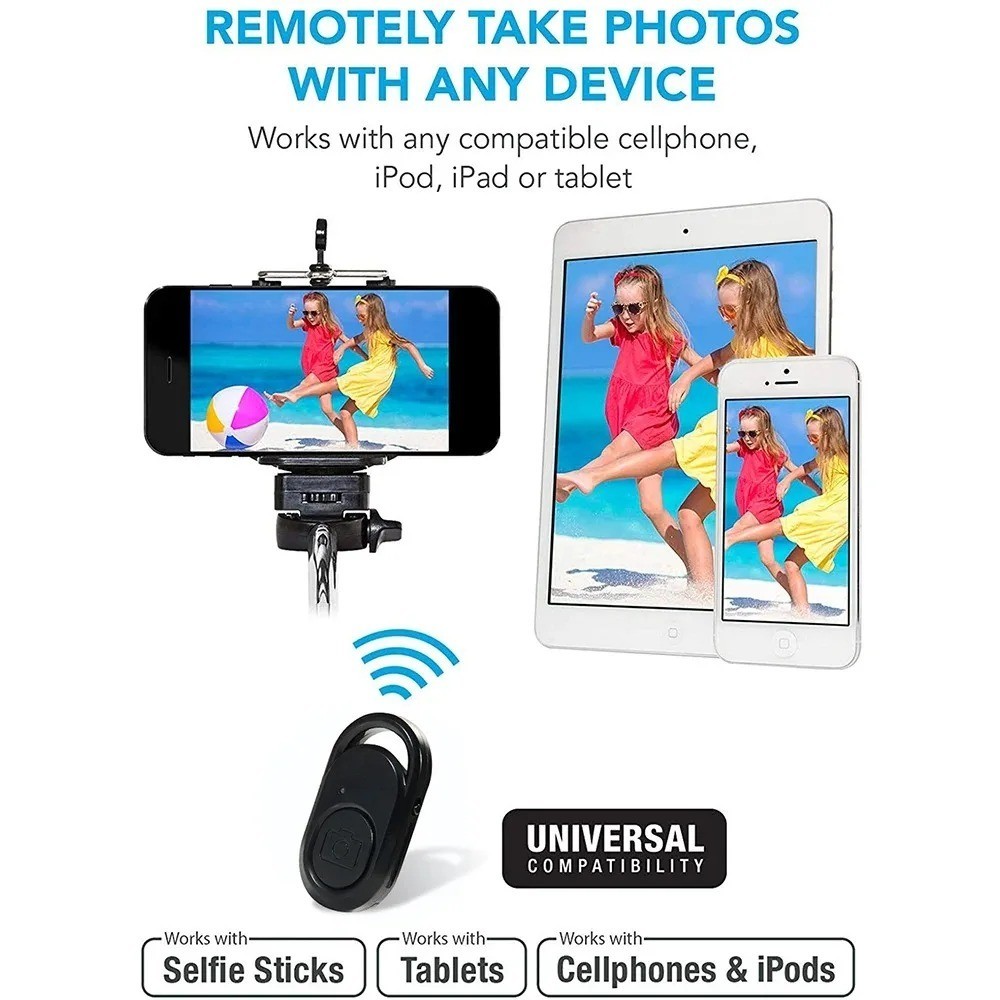 Bluetooth Remote Control Selfie Shutter Phone Camera Wireless US