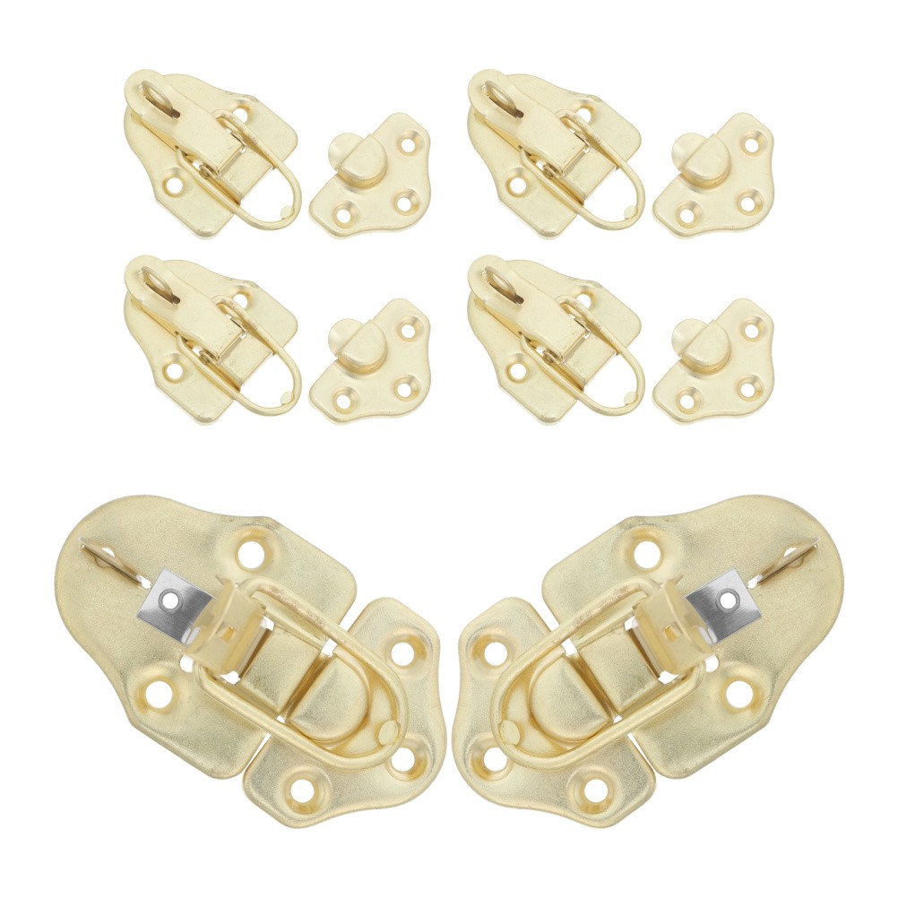 6Pcs Metal Duckbilled Hasp Latches for Wood Boxes Toolbox Enhanced Security