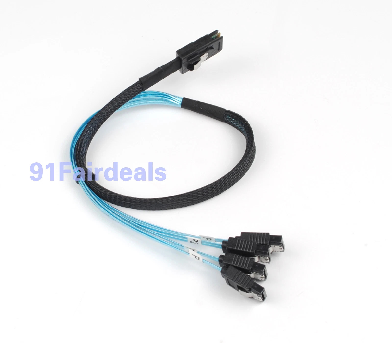 Mini SAS SFF-8087 to 4 SATA Forward/ Reverse/90 Degree Right Angle Cable 0.5/1M