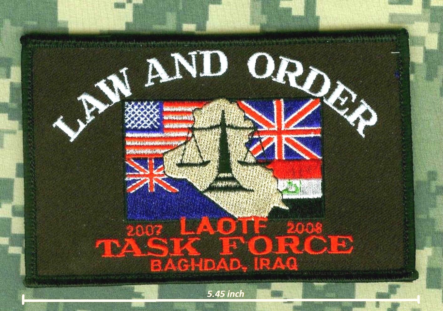 OIF WAR TROPHY US-NEW ZEALAND LAOTF Law-and-Order Task Force BAGHDAD IRAQ 5.45"