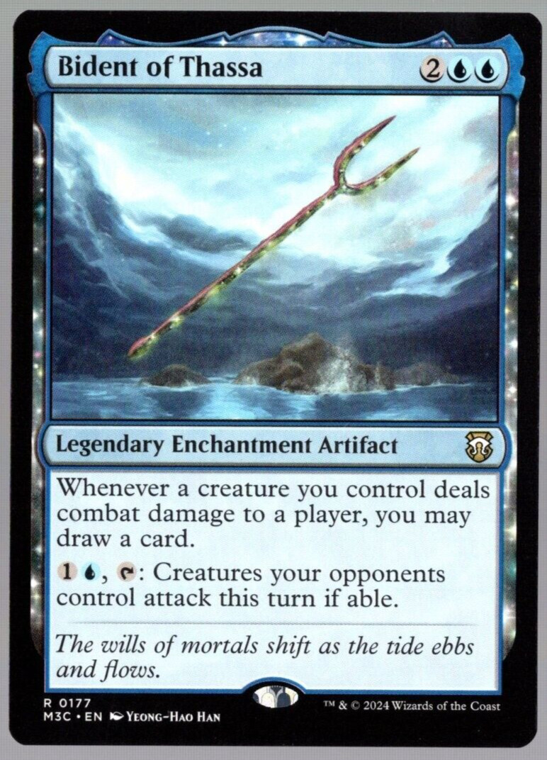Bident of Thassa 0117 Rare Non Foil Modern Horizons 3 MTG Near Mint