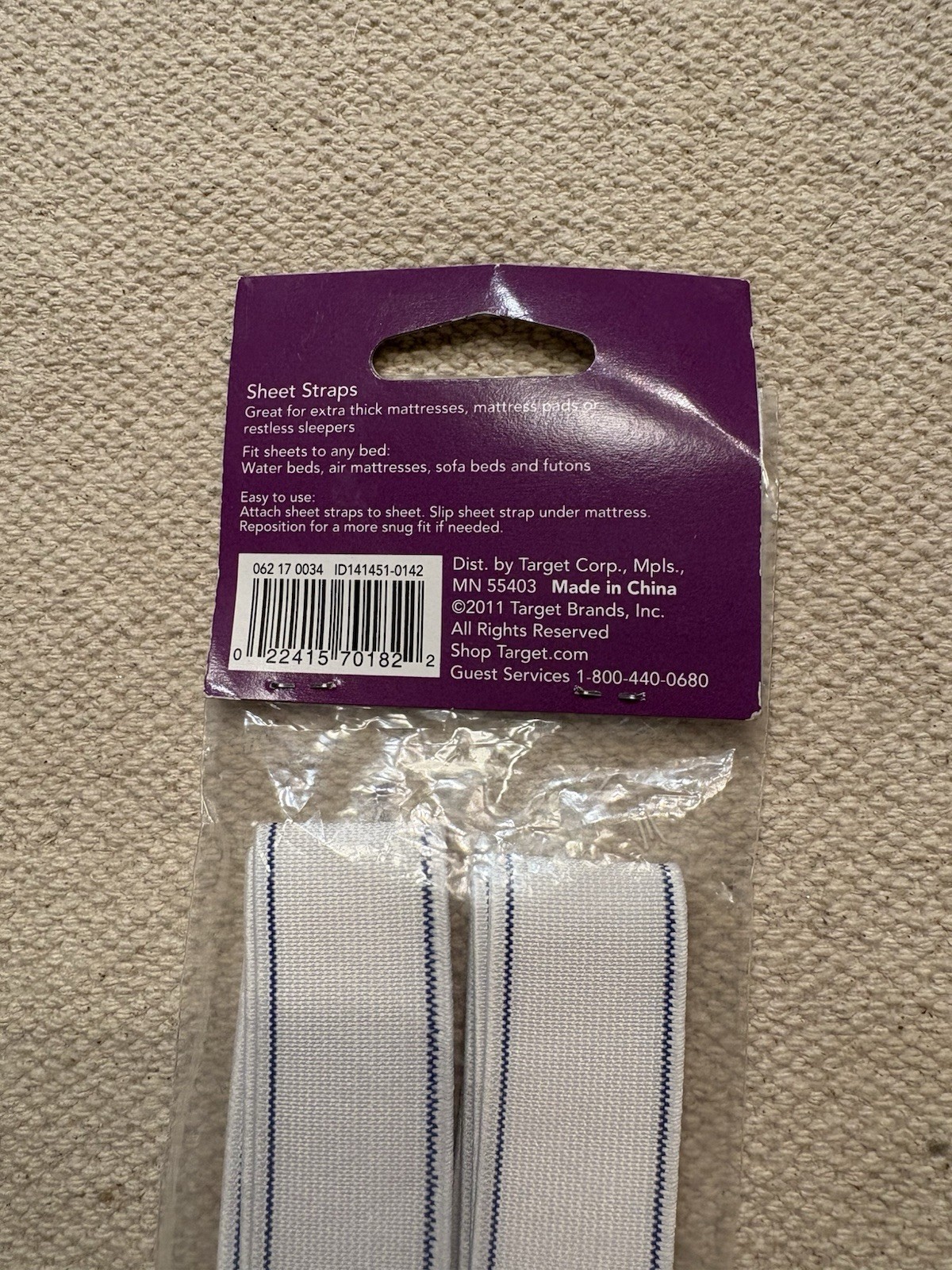 Room essentials Sheet Straps 4 Pack Elastic Corner Extenders New In Package