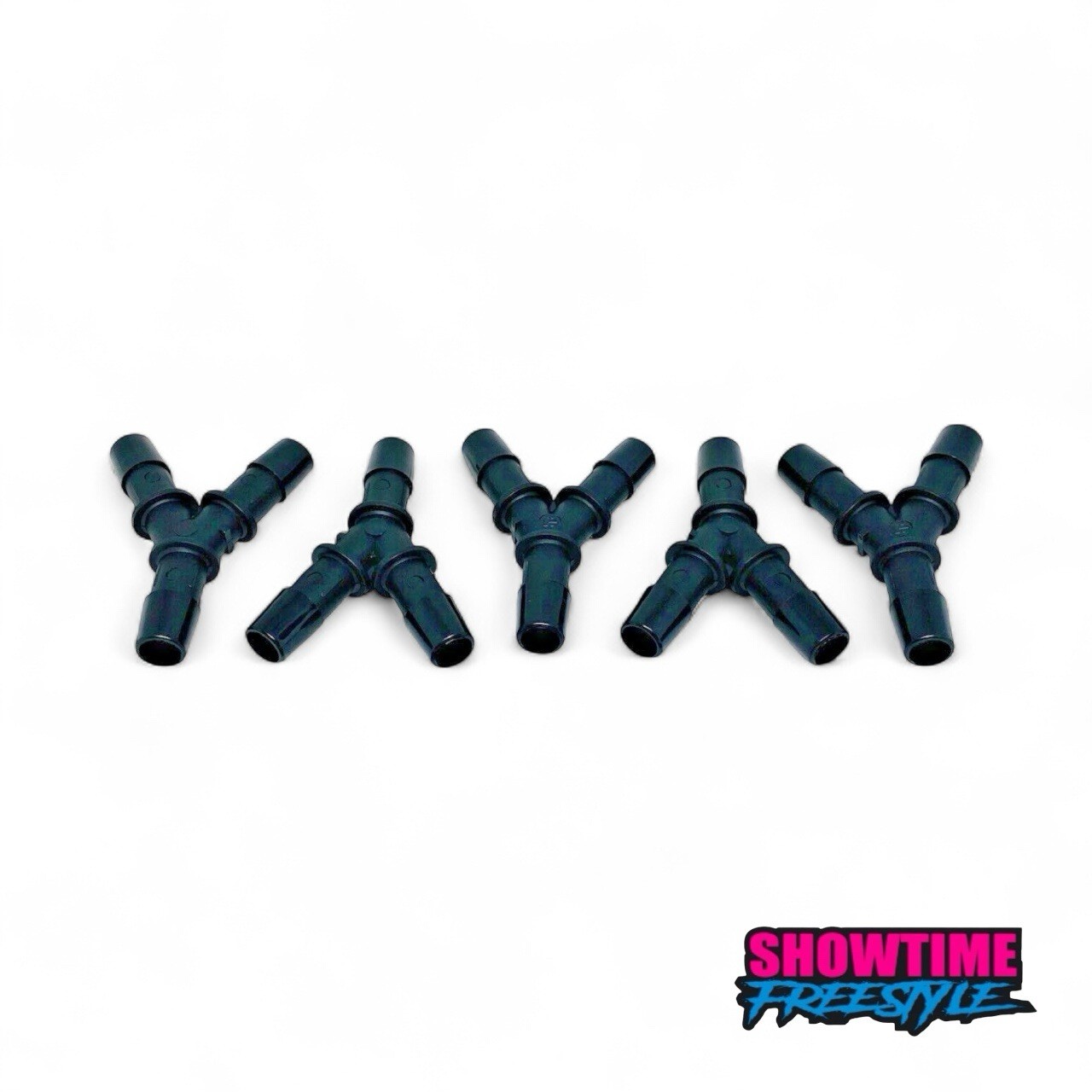 (5) 1/2" Hose-Barb Y WYE Connector Fitting Black Nylon Irrigation 3-Way Split