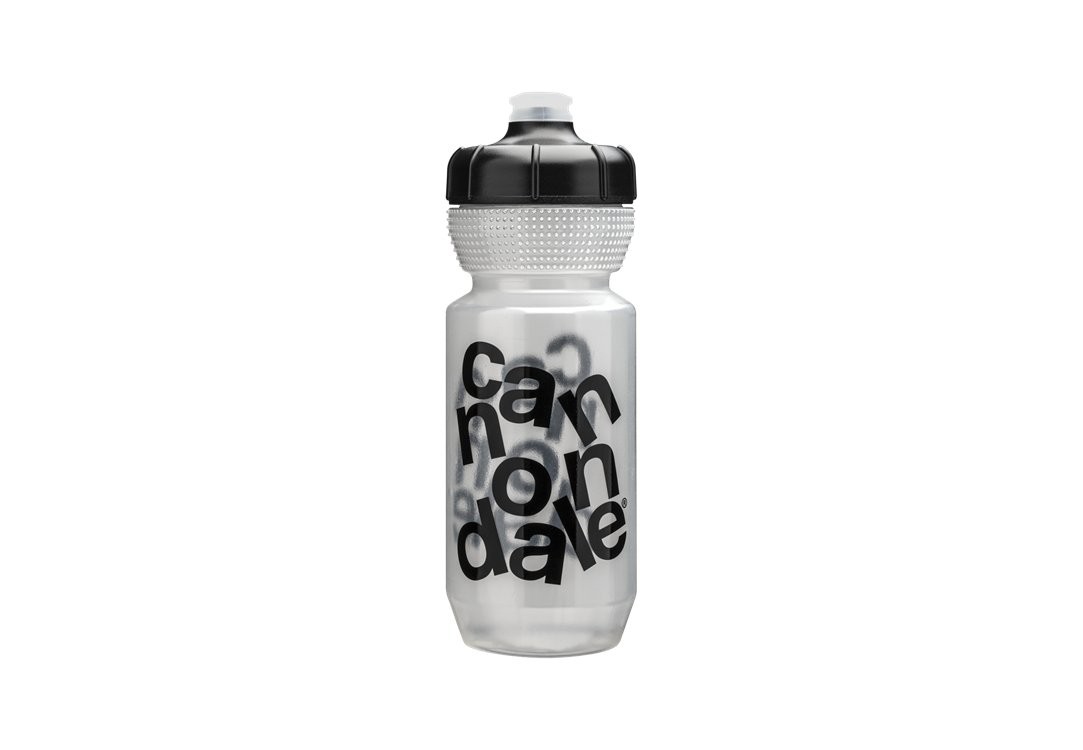 Cannondale Gripper Water Bottle Stacked Logo Clear w/ Black 600ml/21oz CP5302U20