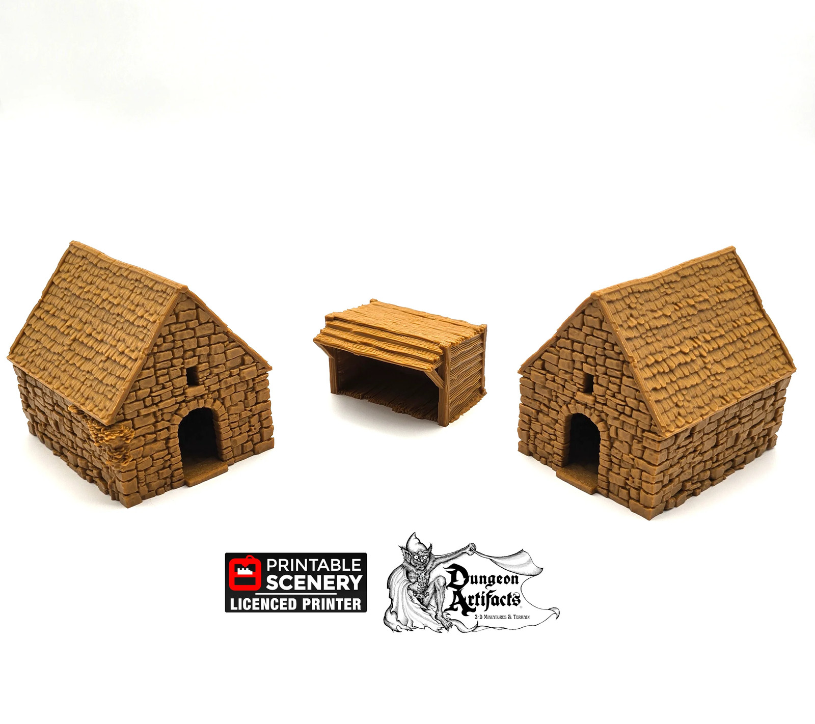 Small Rustic Barns - King and Country - Printable Scenery Terrain Wargaming D&D
