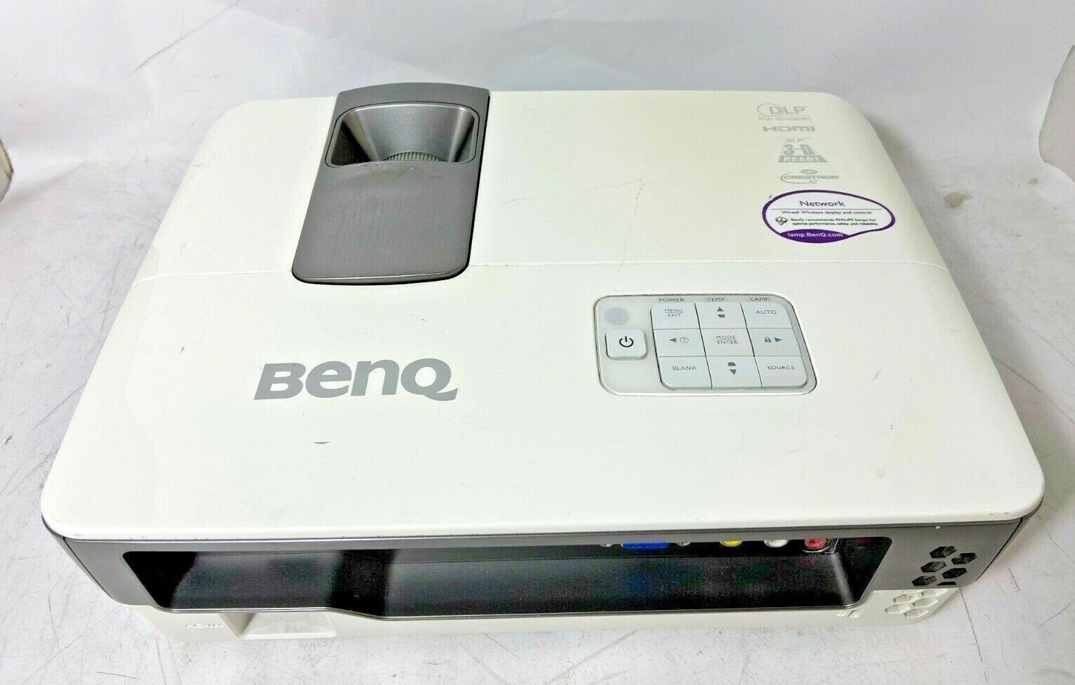 BenQ MX711 XGA 3D Ready DLP Projector Missing Remote Unit has 3563 hours on lamp