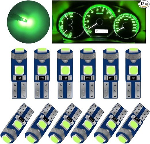 LED Bulbs, 74 73 37 2721 LED Bulb 12 Volt Replacement, Bright Can Color: Green