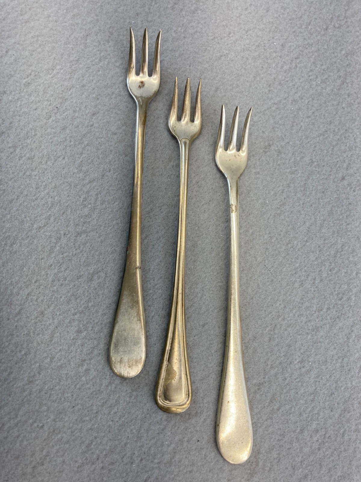 Three Vintage Cocktail Forks - Gold Star Detroit
